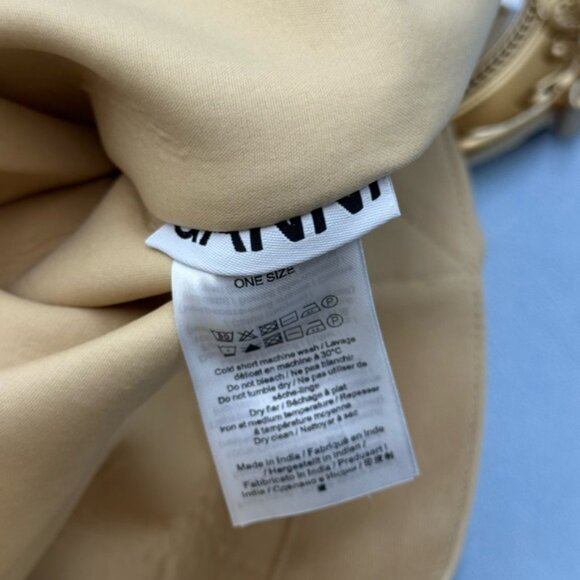 🆕 GANNI 🧿 NWOT Large Easy Shopper Tote Bag, Beige Canvas & Beige Embroidery - Picture 14 of 14